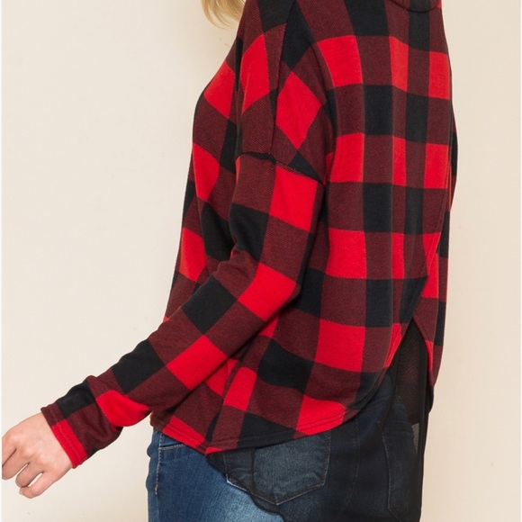 🦄 Host Pick 🦄 Buffalo Plaid Top with Back Ope Sizes Small-XXL - Picture 4 of 6